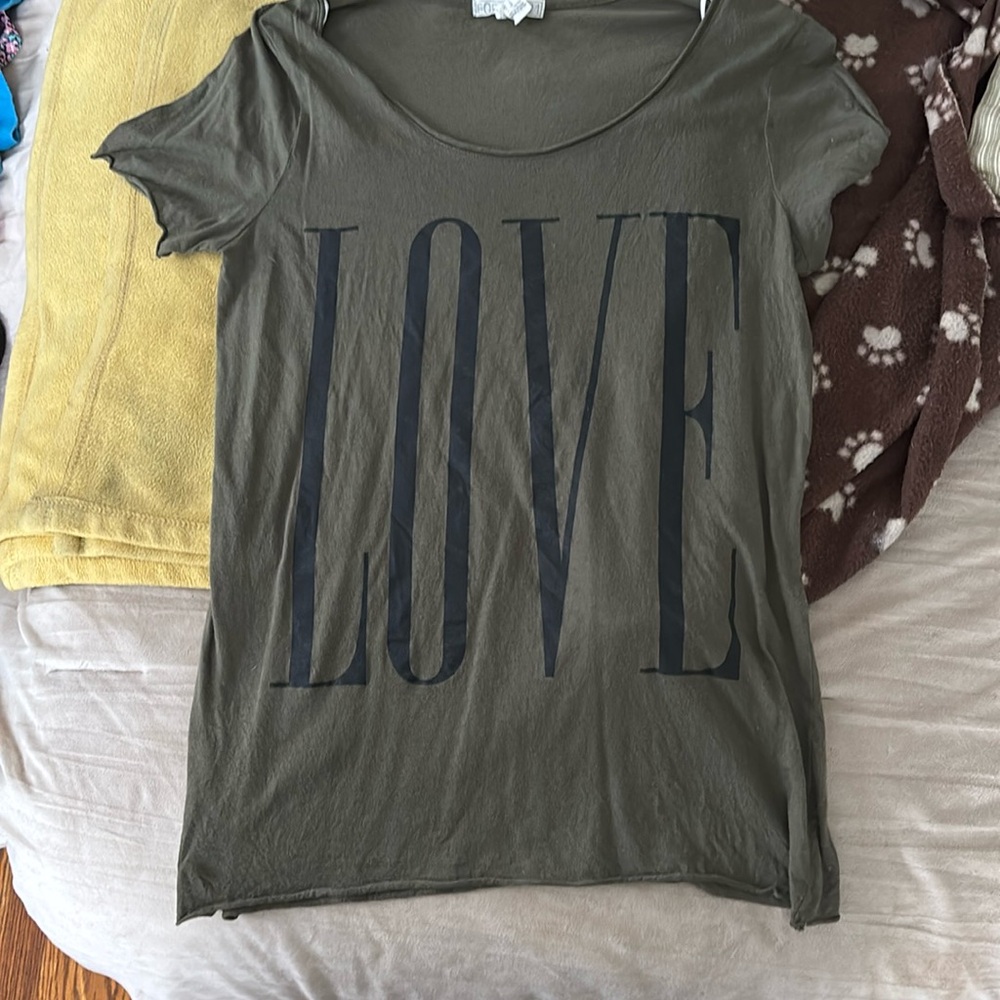 Dark green “LOVE” shirt